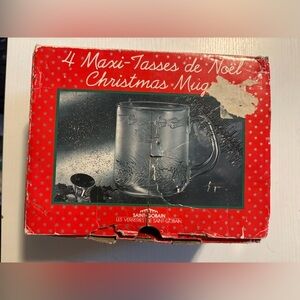 Saint- Gobain | Vintage Christmas mug set | 4 Mugs